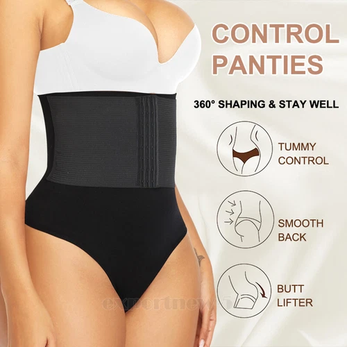 Fajas Thong Women Waist Trainer Body Shaper Butt Lifter High Waist Tummy Control - Picture 12 of 44