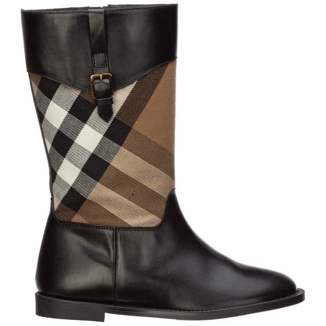 burberry boots leather