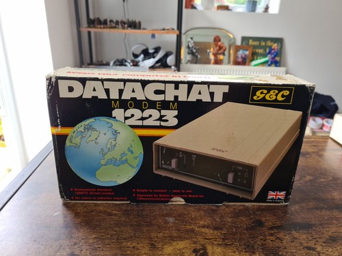 Datachat Modem 1223 - 1200/75 Bit/Sec - Boxed and Complete - Vintage - EX Cond