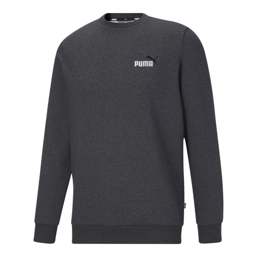 Puma Essentials Embroidery Logo Crew Neck Sweatshirt Mens Grey  58924907