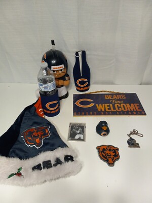 CHICAGO BEARS SANTA HAT FIGURE CUP SIGN BELT BUCKLE KEY CHAIN KOOZIE RUBBER DUCK