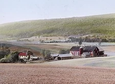 1926, Farm Buildings in Woodward, Pennsylvania, Magic Lantern Glass Slide,