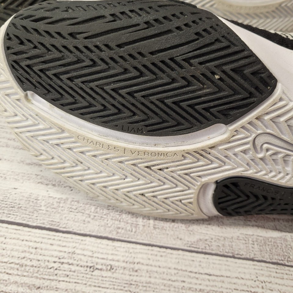 Nike Youth Giannis Antetokounmpo Black White Lime Basketball Shoes, 6