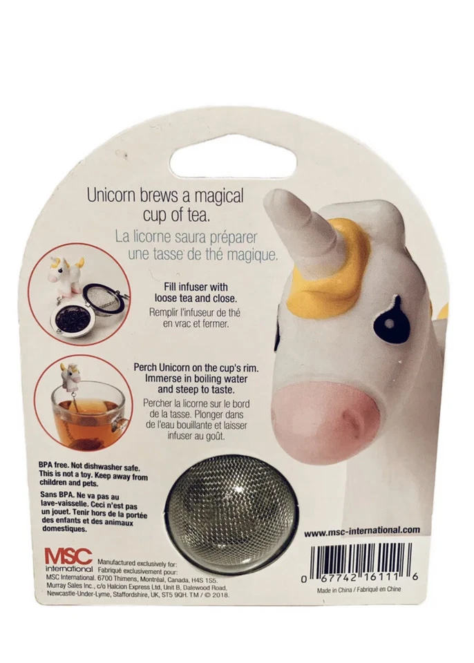 粉色独角兽茶注入器不锈钢散叶滤网 Joie 单杯 — 第 4/4 张图片