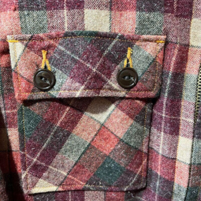 SUGAR CANE Multicolor Check Pattern Full-Zip Jacket [Size36/VG