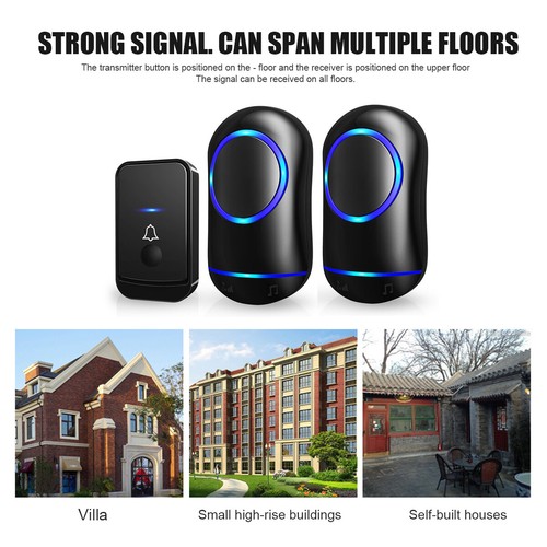 Wireless Door Bells Waterproof 1000ft Long Range Plug in Home Cordless Doorbell - Picture 7 of 13