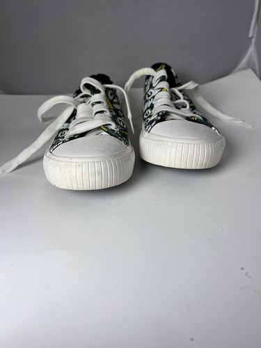 GREEN BAY PACKERS Green/White FOCO NFL "Low Top Sneakers" (Women's Size67) - Picture 2 of 5