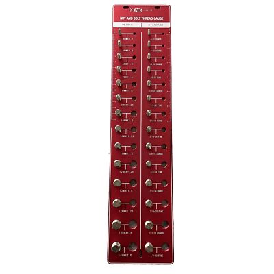 Thread Checker Standard and Metric Nut and Bolt Thread Gauge Screw Size Chart...