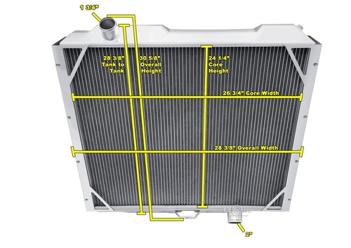 CHAMPION 3 ROW ALUMINUM RADIATOR 01 02 03 04 05 06 HUMMER H1 TURBO DIESEL ENGINE - Picture 3 of 4
