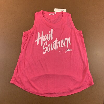 Georgia Southern Eagles Camp David Womens XL Pink Hail Southern Graphic Tank NWT