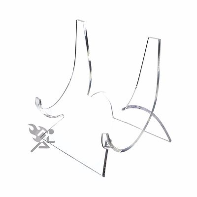Clear Acrylic Easel Display Stand for 7'' to 12'' Plates (5'' High) Qty: 1