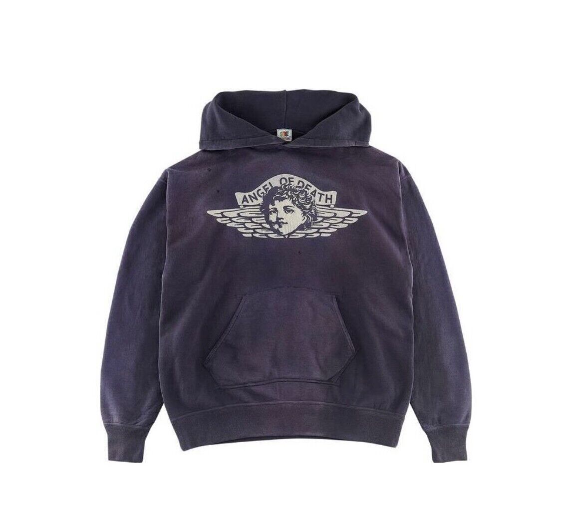 SAINT MICHAEL HOODIE ANGEL NAVY L