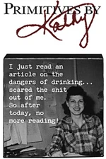 Primatives By Kathy Trash Talk by Annie 3"x3" Wooden Sign - Danger Novelty Desk