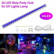 24LED UV Light Bar Black Light Fixtures Ultraviolet USB Lamp Strip DJ Party Club
