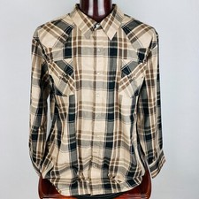 High Noon Western Plaid Men's 3XL Reg Pearl Snap Western Shirt Flap Pockets