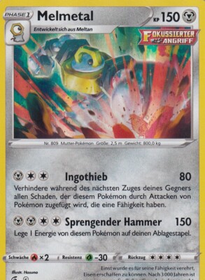 Melmetal 189/264 HOLO Fusions Angriff Pokemon Karte Deutsch