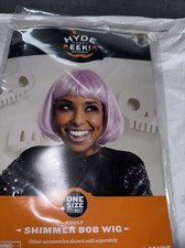 Adult Shimmer Bob Wig Halloween Costume Cosplay Purple Glitter Hyde  Eek