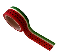 5 Meters Watermelon Fruit Stripe Washi Craft Decorative Tape Adhesive 15mm Wide
