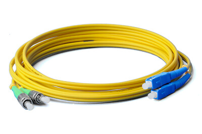 CONBIC  3m SC UPC - FC APC Glasfaserkabel Duplex OS2 gelb Lichtwellenleiter LWL