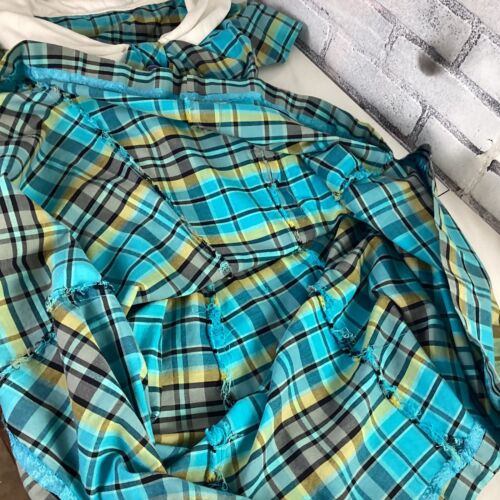 1950's Vintage Check Plaid Print Midi Tea Dress With Statement Bow Size XS - Picture 7 of 11