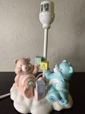 Vintage Care Bears 1980s Baby Bedside Lamp NO SHADE