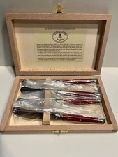 Box Set of 4 Laguiole France Cheese/Butter Spread Knives NEW