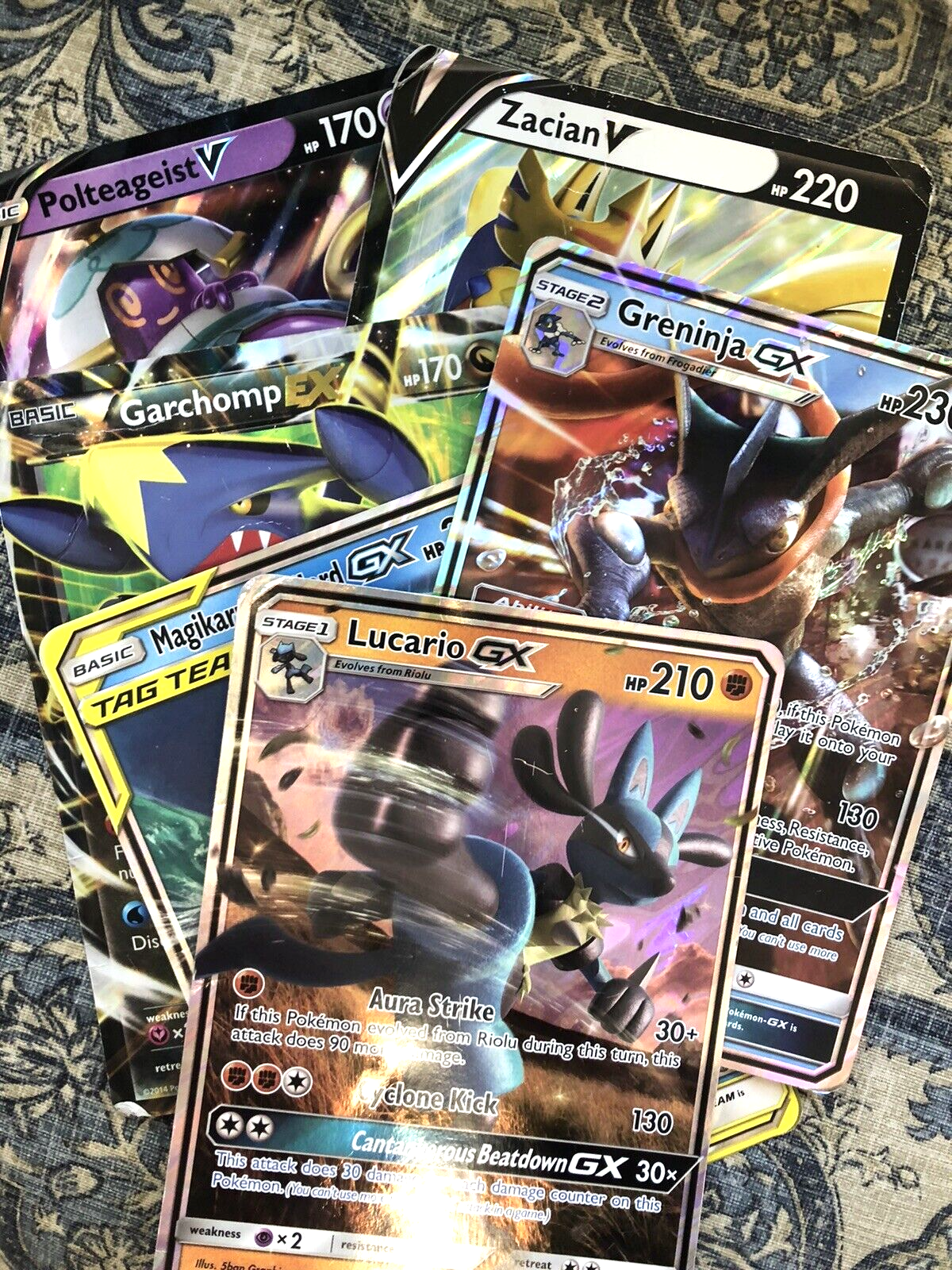  POKEMON Jumbo Size Card - Lucario GX SM100 - Holo FOIL Card :  Toys & Games