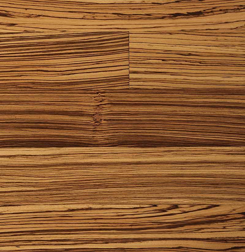 5" Natural Zebrawood Engineered Wood Flooring ( Sample