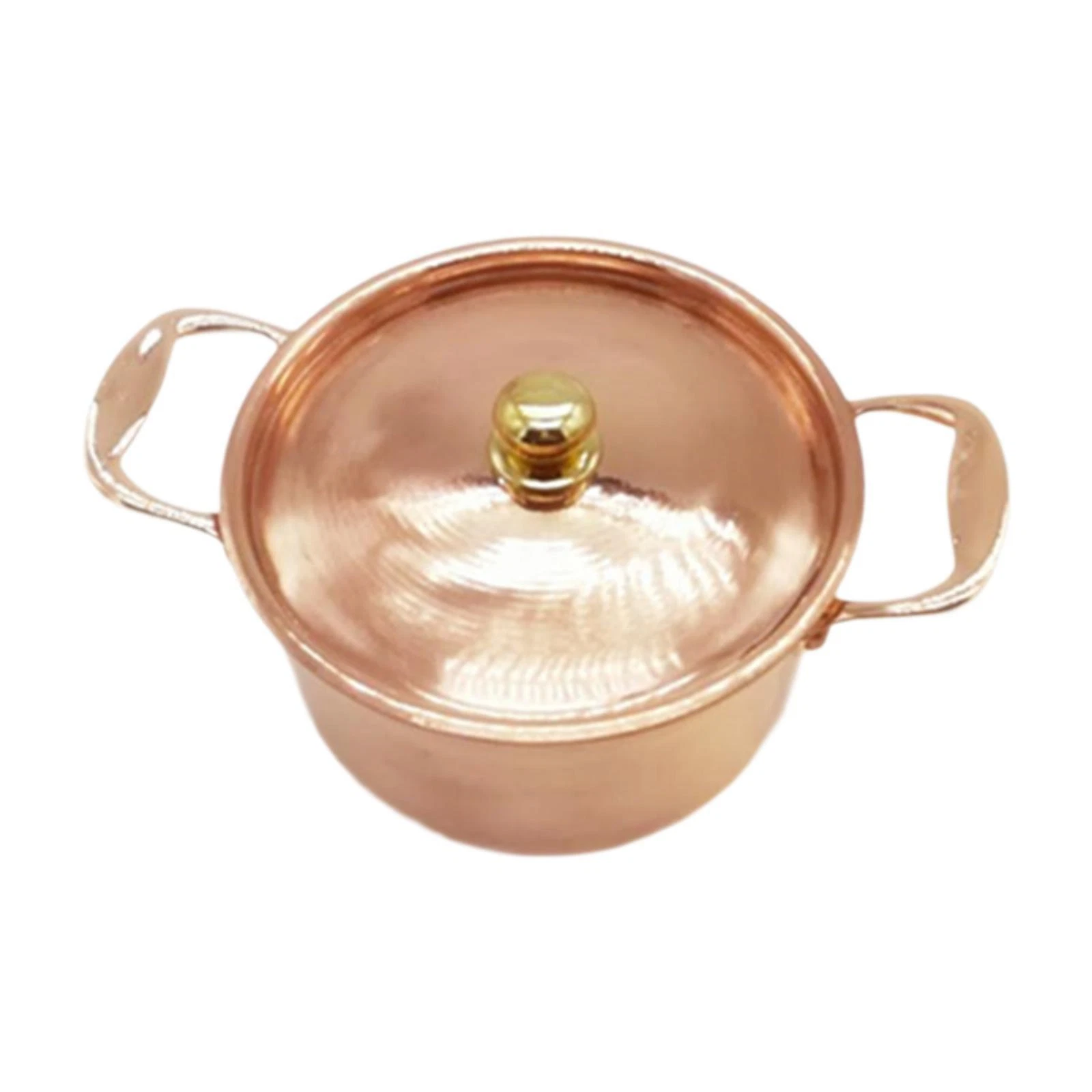 Copper Pot Stew Pan with Lid Nonstick Double Handle Saucepan Small Copper Hot