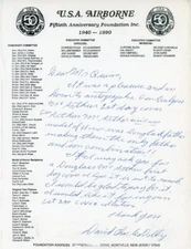 David Dolby- Handwritten Signed Letter (MOH)