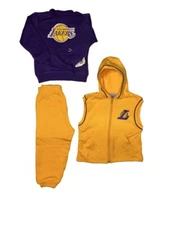 Vintage Los Angeles Lakers Infant 3 Piece NBA Game Day Warm Up Set - NWT (24M)