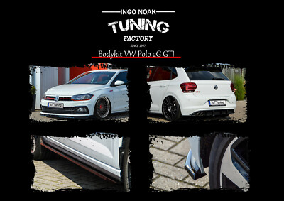 Bodykit Spoiler Heckdiffusor Schweller Flaps aus ABS für VW Polo 2G GTI mit ABE