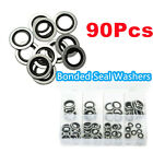 <!--F#f_0-->90Pcs Bonded Seal Washers Dowty Washers Zinc Plated Assorted Set Kit AU<!--F/-->