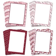 Valentine’s Day Stationery PaperLove Heart Letterhead Valentines Holiday Lett...