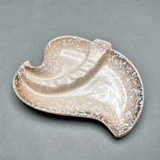 Vintage California Pottery USA 103 Pink/Beige Speckled Glaze Ashtray/Catchall