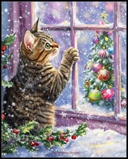 Christmas Visitor 2 DIY Chart Counted Cross Stitch Patterns Needlework DMC Color