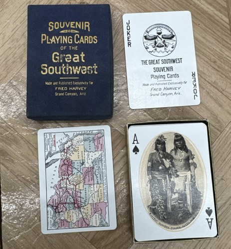 Vntg Fred Harvey GREAT SOUTHWEST SOUVENIR PLAYING CARDS Native American Photos