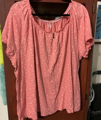 Basic Editions ladies short sleeves peach tunic size 3x