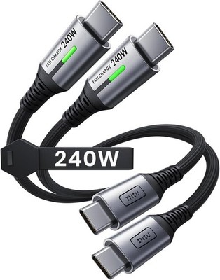 USB C Kabel 240W PD Schnellladung Nylon geflochten für iPhone Samsung MacBook