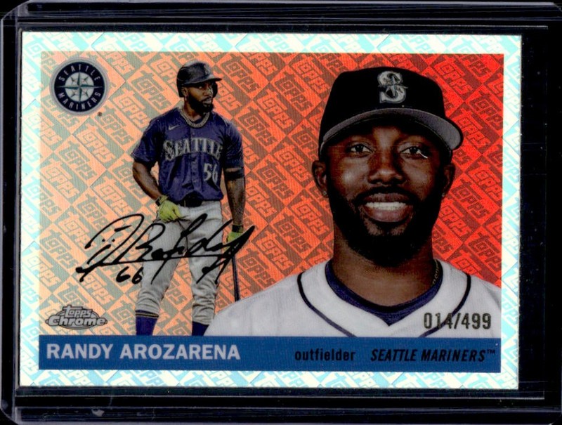 2025 Topps Chrome Platinum Randy Arozarena Refractor #/499 Mariners