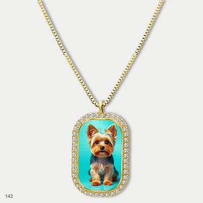 Stunning Cute Yorkie Yorkshire Terrier Dog Fashion Pendant Necklace Chain Printe