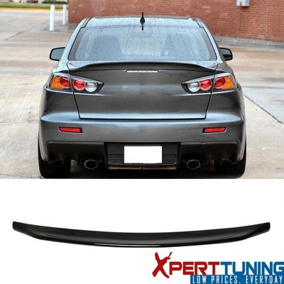 Fits 08-17 Mitsubishi Lancer Sedan RS Style Trunk Spoiler ABS Painted #X42 Black