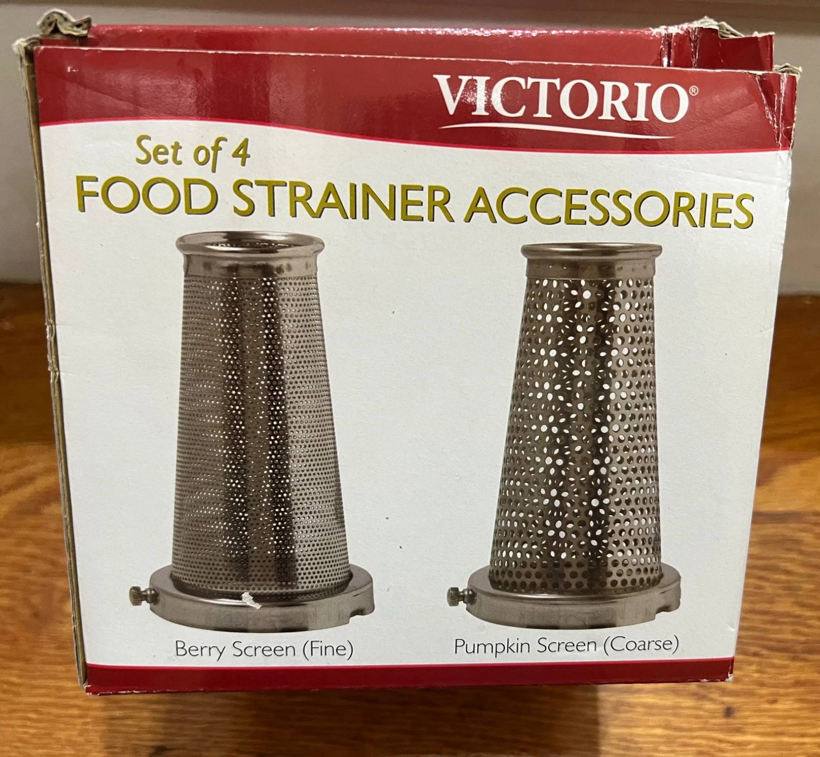 Victorio set 4 Food Strainer Accessories Salsa Berry Pumpkin Spiral w/3 Gaskets
Opens in a new windo