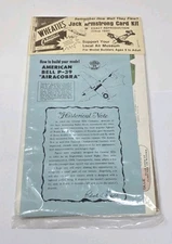 JACK ARMSTRONG BELL P-39 AIRACOBRA CARD KIT Paper Airplane Kit 