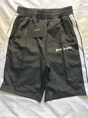 Palm Angels Black Athletic Shorts Men's Size L White Stripes