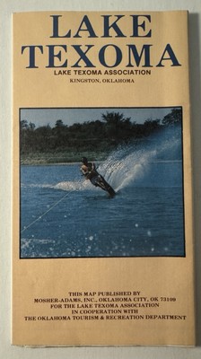 Lake Texoma OK Oklahoma Map Folding Mosher Adam s