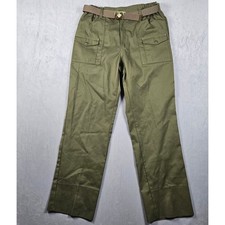 Vintage Boy Scouts of America Pants Mens 36 Actual 32x32 Green Cargo Belted