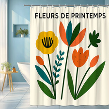 Colorful Floral Shower Curtain for Bright Home Decor