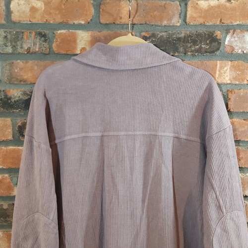 PILCRO Anthropologie Robe Chemise Poussière Côtelée Caban en Lilas Décontractée Femme M - Photo 10 sur 12