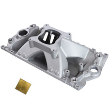 Vortec Single Plane Small Block High Rise Intake Manifold For Chevy 350 Aluminum